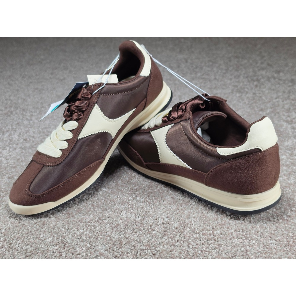 Universal Thread Skyler Brown Satin Jogger Sneakers Memory Foam Womens 8 - Picture 4 of 6